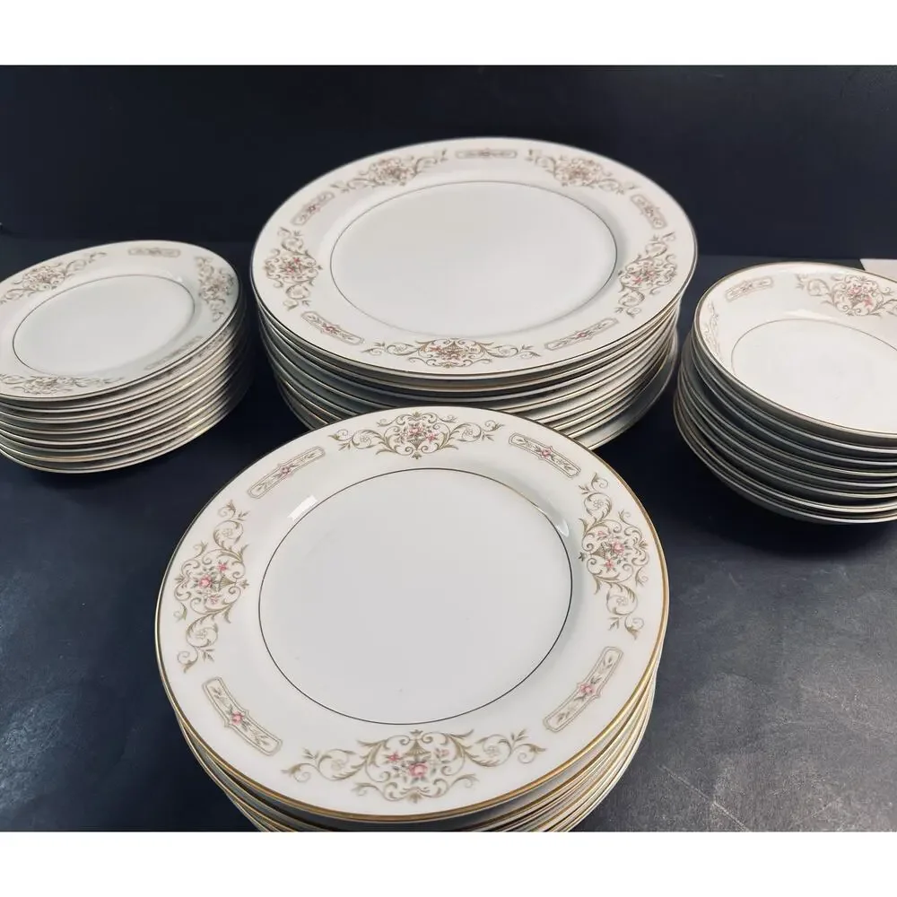 Rose China Kathy #3802 Japan_ Complete set of 6 _ No cups, no saucers.
